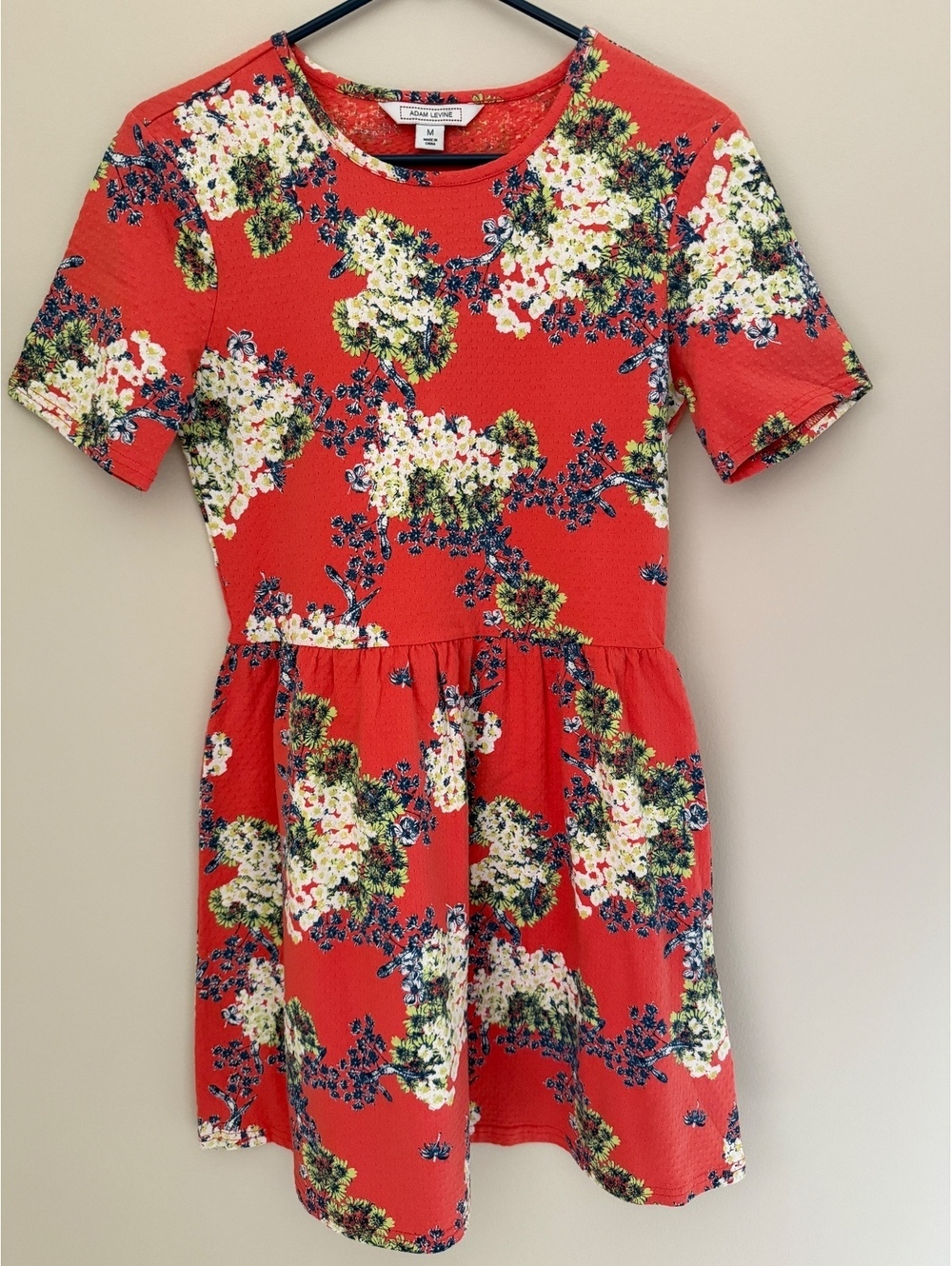 M 96% Cotton/4% Spandex fit & flair dress by Adam Levine